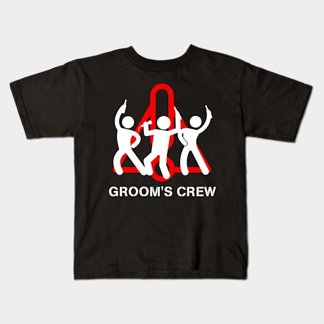 Groom's Crew Groom Groomsmen Bachelor Party Gift For Him men Kids T-Shirt by truong-artist-C